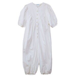 Vintage 1980s Andre Bini White Cotton Jumpsuit